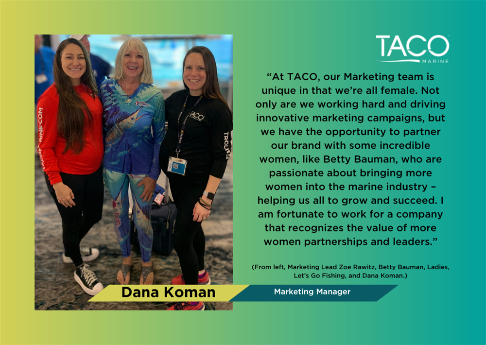 TACO Marine International Women's Day Dana Koman